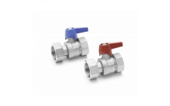 Комплект 2-х никелирован. шаровых кранов 1" для коллекторов